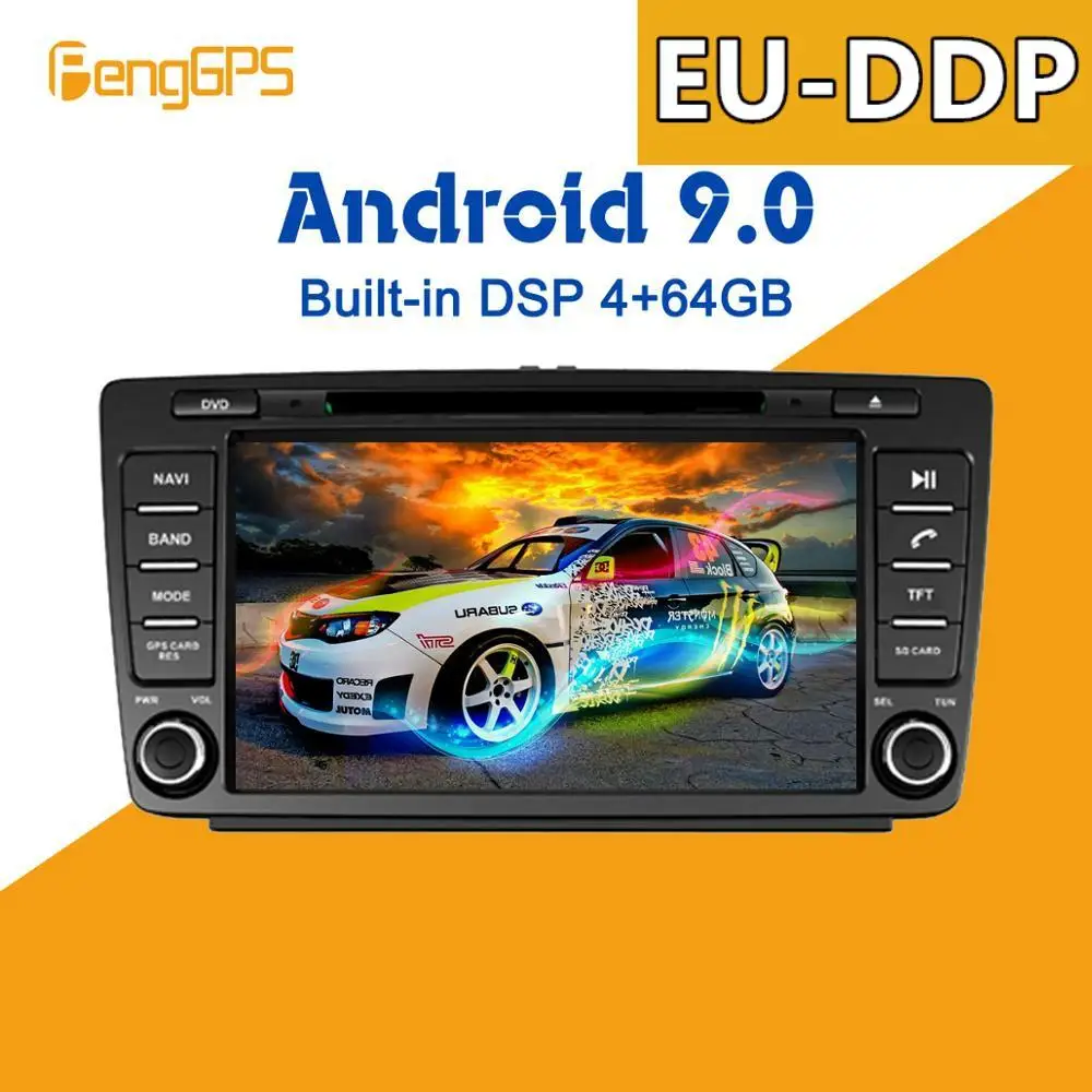 

DVD-плеер на Android 9,0, 4 + 64 ГБ, встроенный DSP Автомобильный мультимедийный радиоприемник для Volkswagen VW Skoda Octavia Golf 5 6 touran, GPS-навигация