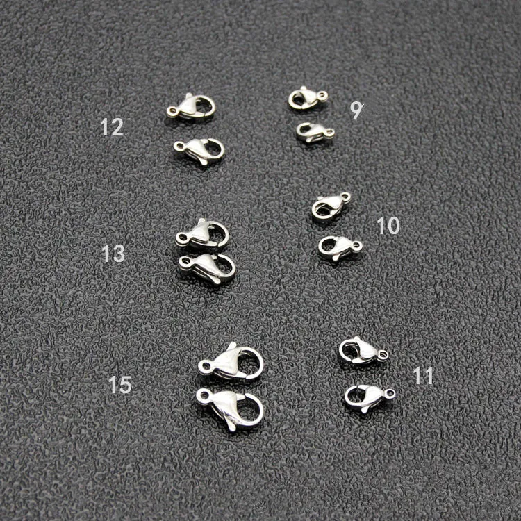 10Pcs Fashion Diy Bracelet Clasp Links Titanium Steel Jewelry Accessories Stainless Steel Circular Buckle Slingshot Buckle