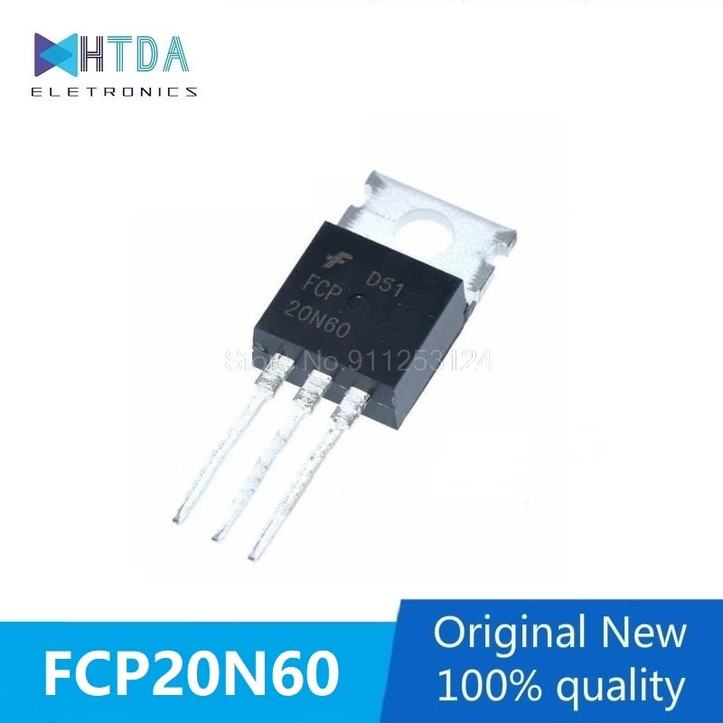 6pcs/lot FCP20N60 20N60 TO-220 600V 20A In Stock