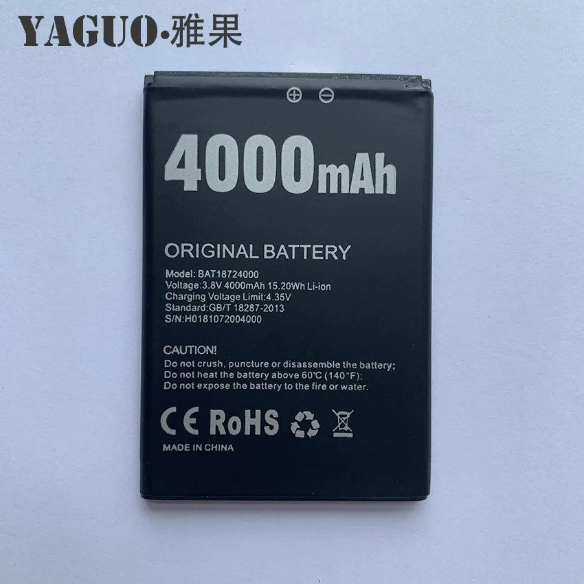 For Doogee X70 BAT18724000 Mobile Phone 100% New Original Battery Replacement 4000mAh