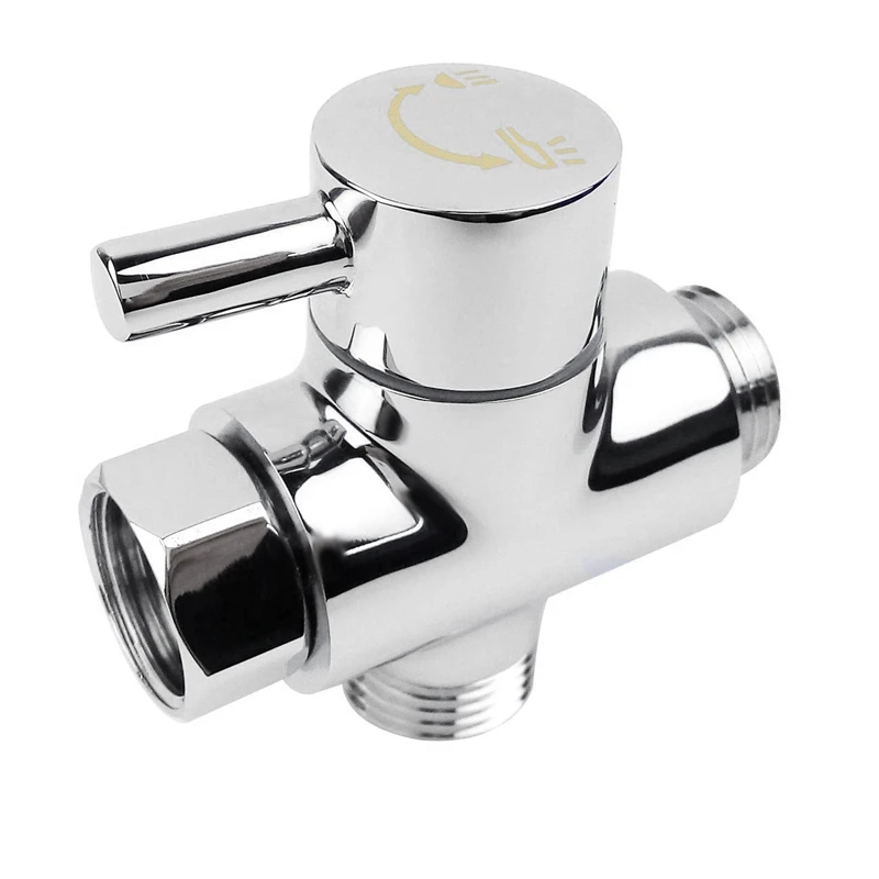 WSFS Hot SOLID diverter 3-way diverter valve All 1/2 inch IPS shower system spare part, copper chrome plating