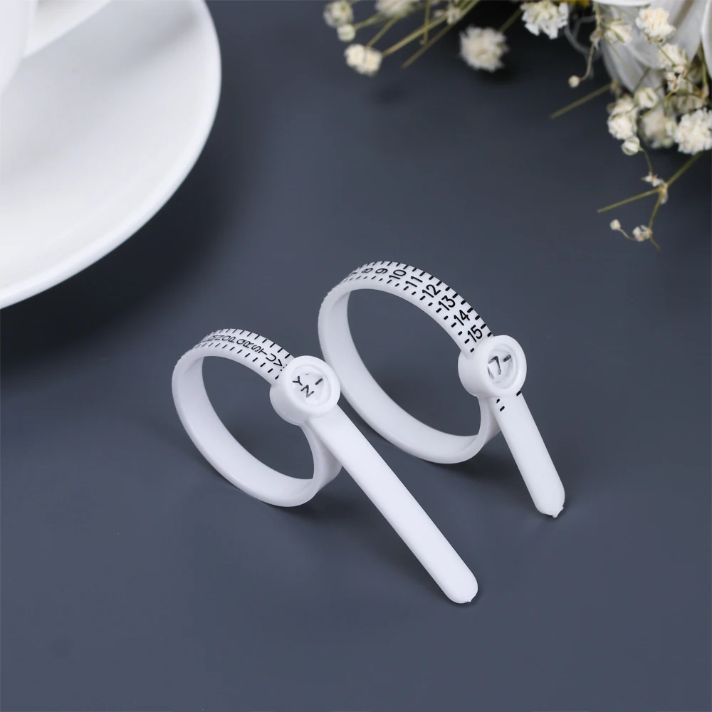 Ring Sizer Measure With Magnifier Finger Gauge Genuine Tester Finger Coil Ring Sizing Tool UK/US/EU/JP Size Measure Ring Sizer