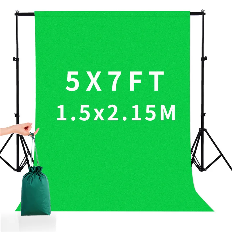 

Green Screen Backdrop for Photography GreenScreen Background Sheet for Zoom Polyester Cloth Fabric Curtain For Video Streaming