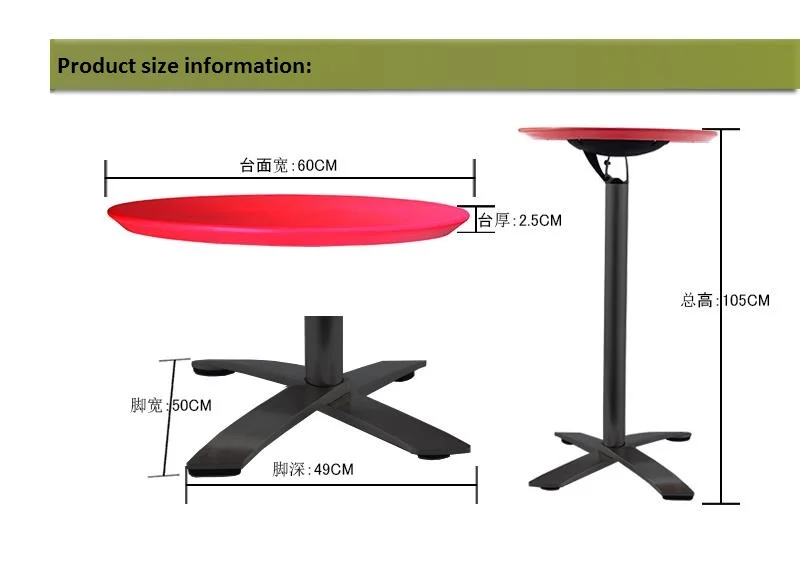 Fashion Folding  Home Indoor Outdoor ABS High Bar Table