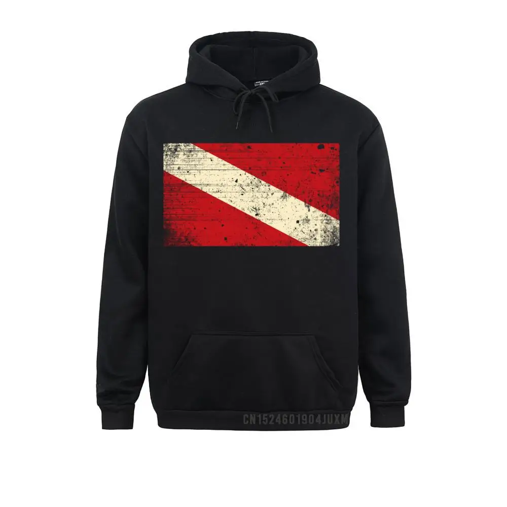 New Design Male Sweatshirts Retro Vintage Scuba Diver Diver Down Flag Pullover Hoodie Warm Hoodies Autumn Sportswears