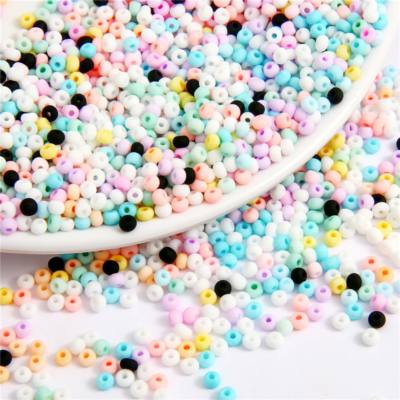 660Pcs/lot  8/O 3mm Glass Seed Beads Macarons Frosted Matt Polish Glass Beads for Earring Bracelet Necklace DIY Jewelry Making