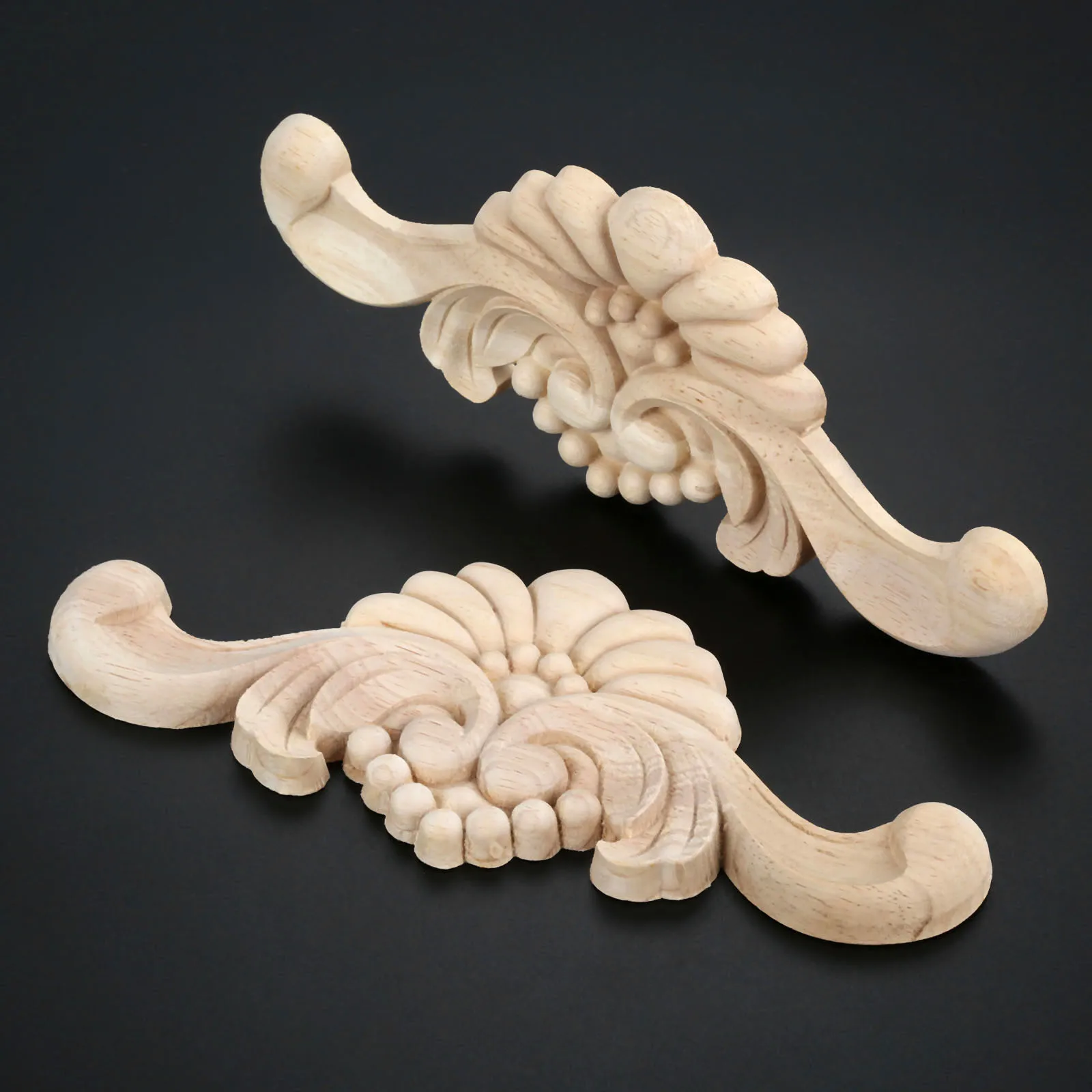 家の家具のための彫刻された木製のデザイン,装飾的な室内装飾のための木製のアンティークスタイルの木材,22x9cm