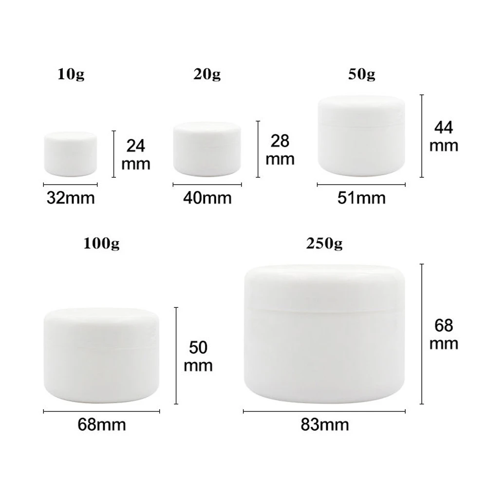 10g Plastic Empty Makeup Jar Pot Candy Color Refillable Sample Bottles Travel Face Cream Lotion Cosmetic Container