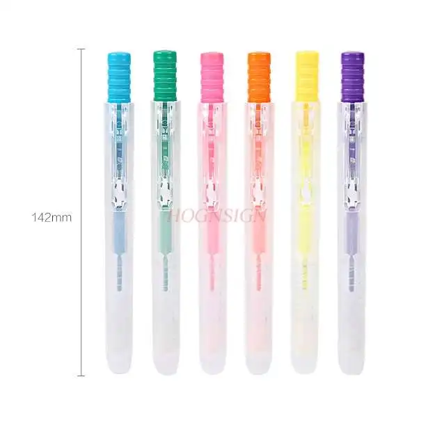 6 pcs Highlighter Single Head Marker Note Pen