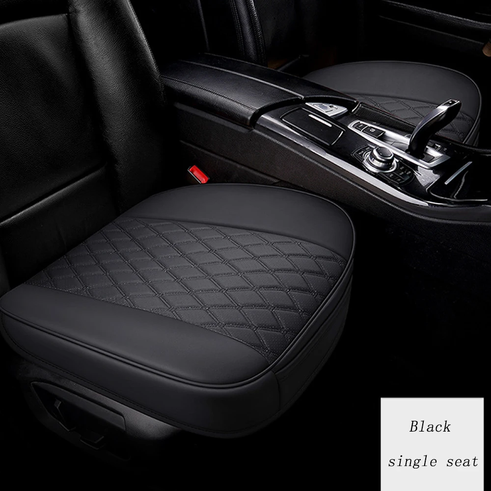 Car Seat Front Cushion Non-slip Breathable Driver\'s Seat Cushion PU Leather Car Seat Protection Seat Cover Car Interior Supplies