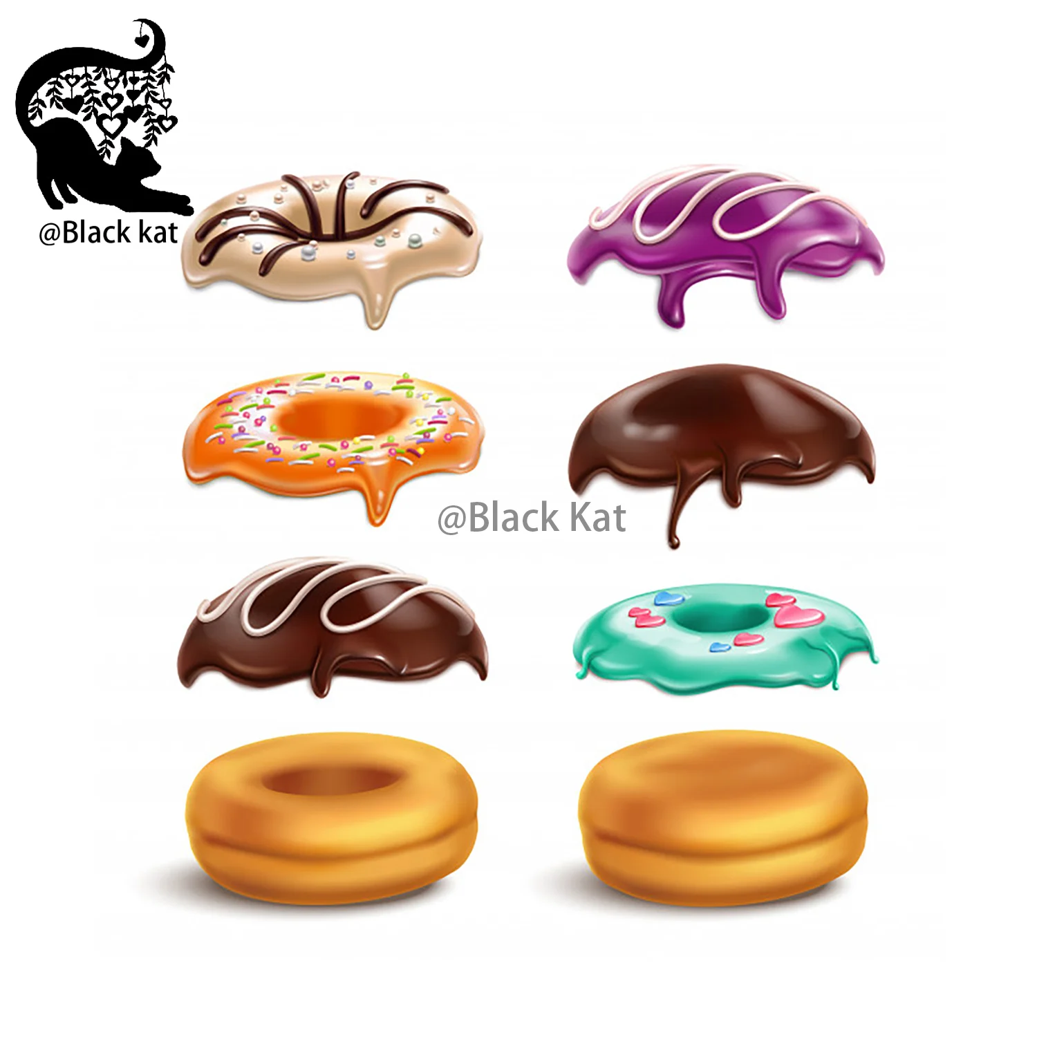 6Pcs Different Shapes Creamy Chocolate Donuts Cutting Dies Sweet Food Metal Stencil For DIY Scrapbooking Card Craft