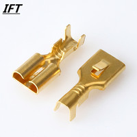 100pcs 6.3 Flat plate barbed plug spring Connector DJ623-E6.3B car relay terminal battery car
