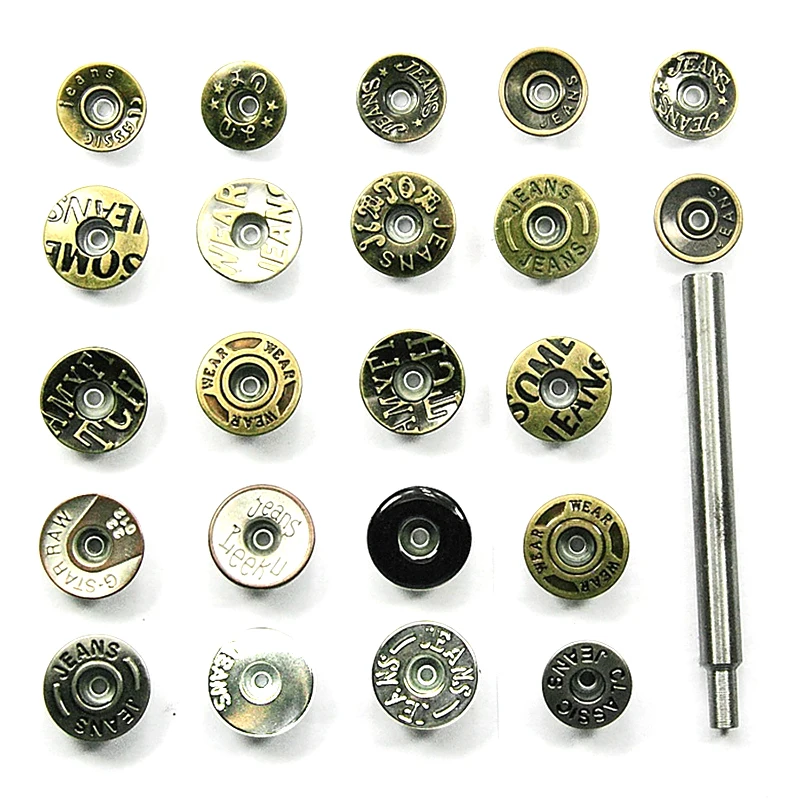 

50 Sets Jeans Button Men and Women Metal buckle Clothing Accessories Buy Button Rivet Send Installation Tools