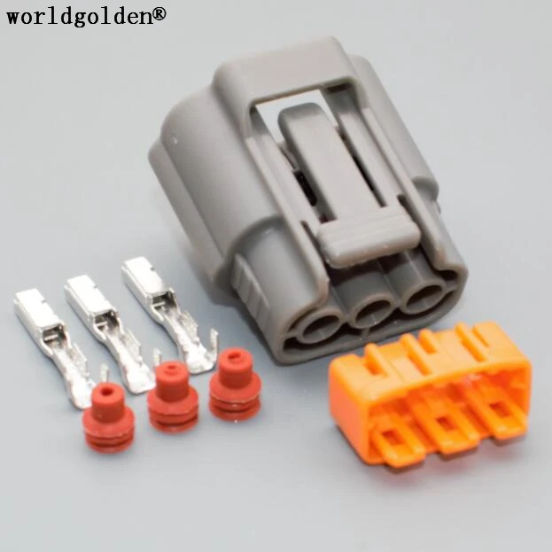 Worldgolden 3 Pin 090 Female Waterproof Cable Connector For Nissan Mazda RX8 Ignition Coil 6195-0009