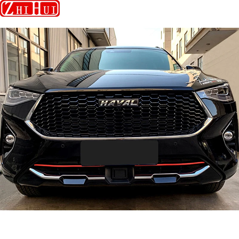 For Haval F7 F7X 2019 2020 2021 Car Styling Front Engine Trim Grill Mesh Lip Shape Decorative Strip Exterior PVC Accessories