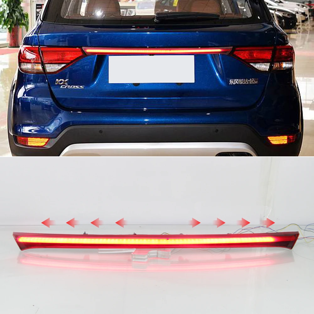 For Kia Rio X-line 2017 2018 2019 1Pcs Rear Bumper Trunk Tail Light Car LED Brake Light Dynamic Turn Signal Reflector