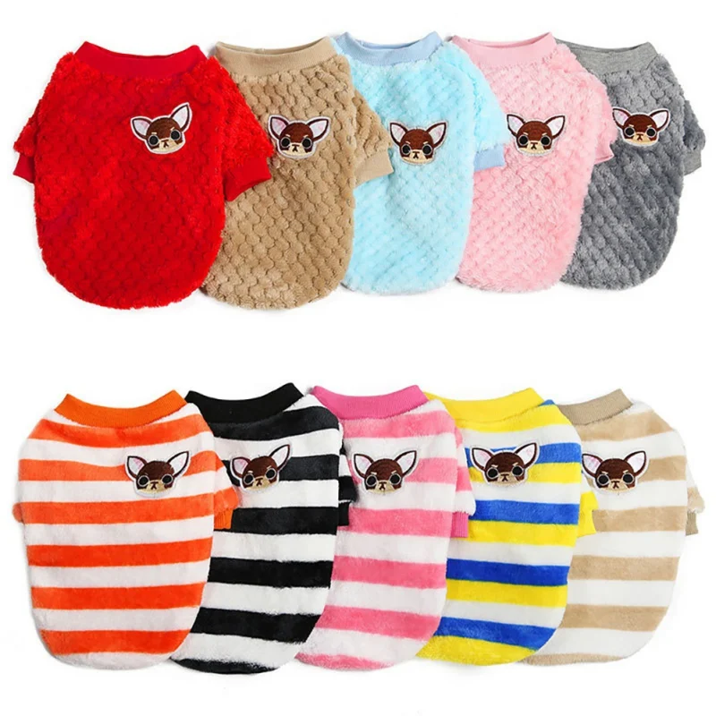 Winter Fleece Dog Clothes Warm Pet Dog Jacket Coat Puppy Kitten Clothing For Small Medium Dogs French Bulldog Chihuahua Outfit