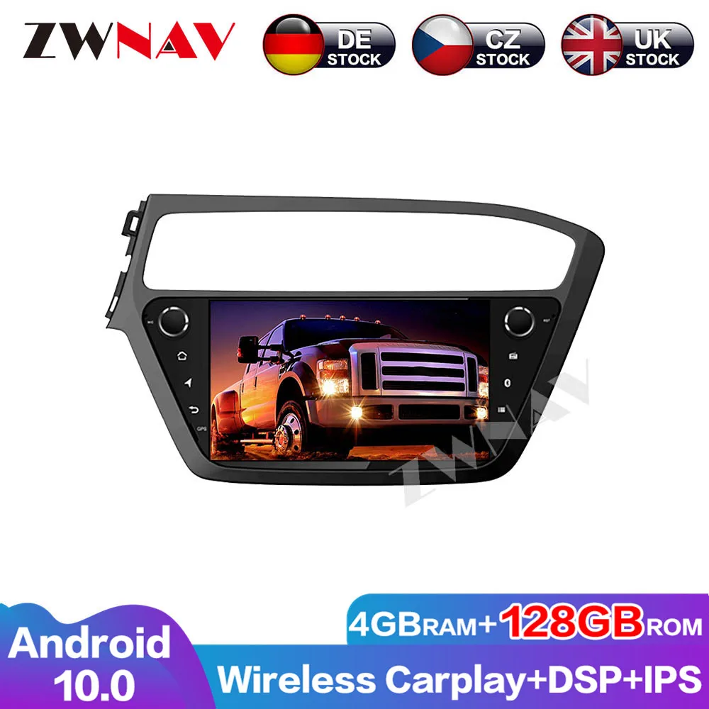 Audio Navigation Android10 128G Car GPS DVD Player Auto Radio  DSP For Hyundai I20 2018 Multimedia Head Unit