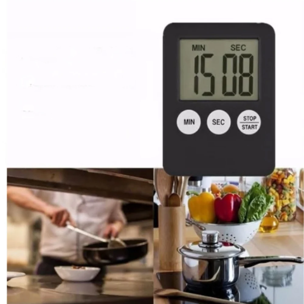 Ultra-thin Digital Kitchen Timer With Magnetic Rear LCD Display Can Display Minute Countdown Reminder  Accessorie High Quality