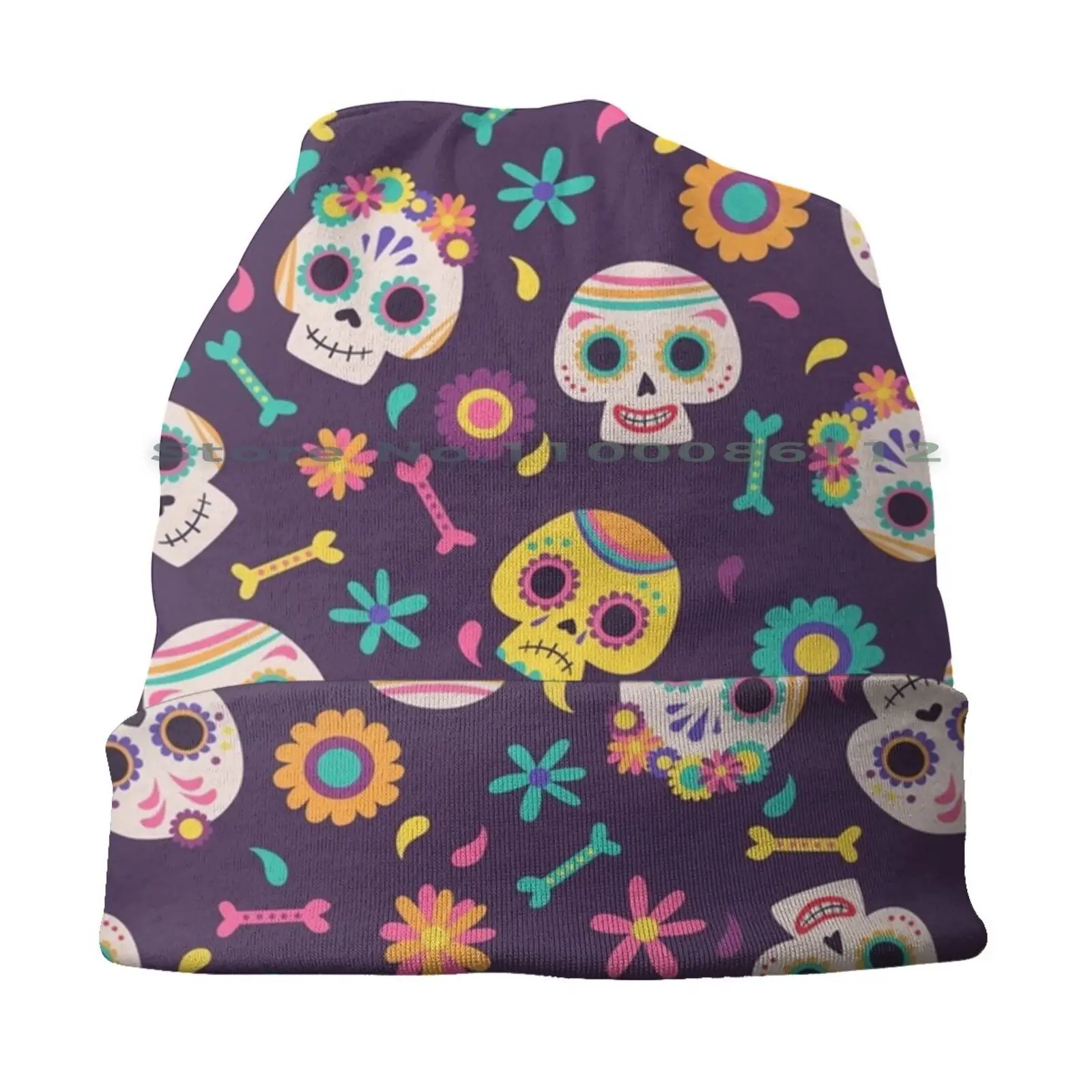 Mexican Day Of The Dead Bucket Hat Sun Cap Cinco De Mayo Mexico Mexican Skeleton Sugar Skull Macabre Tattoo Chaos El Dia De Los