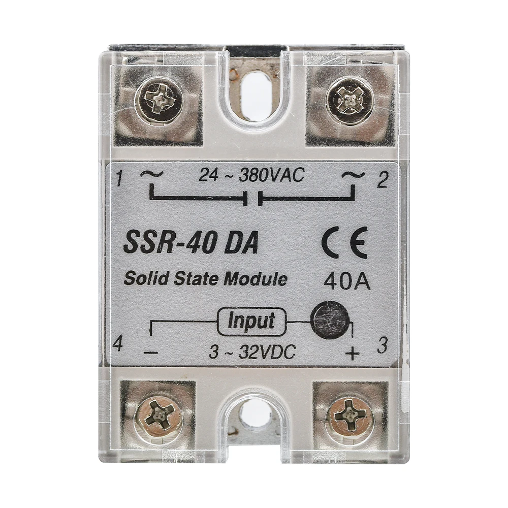 Solid State Relay SSR-25A SSR-40A SSR-100DA 25A 40A 100A 3-32V DC TO 24-380V AC SSR 25DA 40DA 100DA  Control Switch