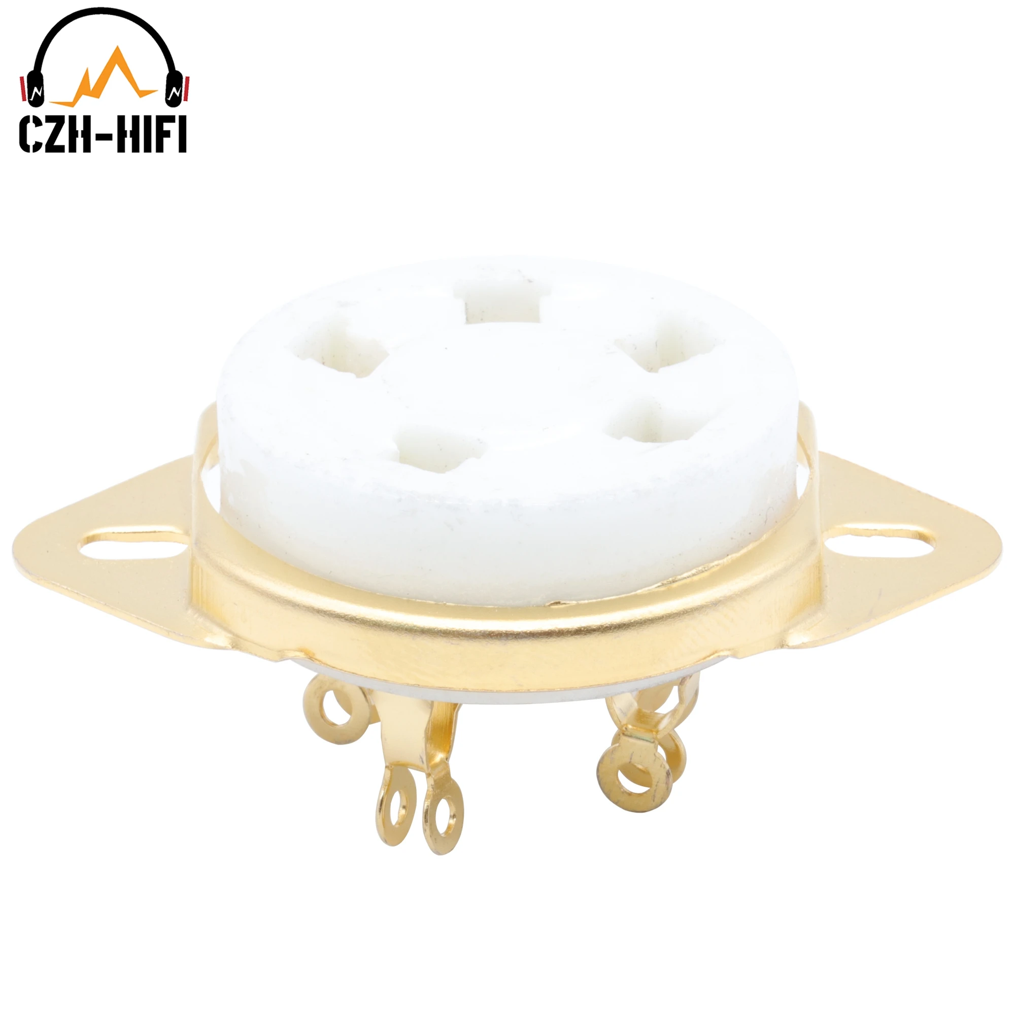 1PC 5PIN TUBE SOCKET Ceramic Valve Base for 807 24 27 37 47 56 76 FD422 WE272A WE311A Vintage Audio Amplifier DIY Gold/Tin Plate