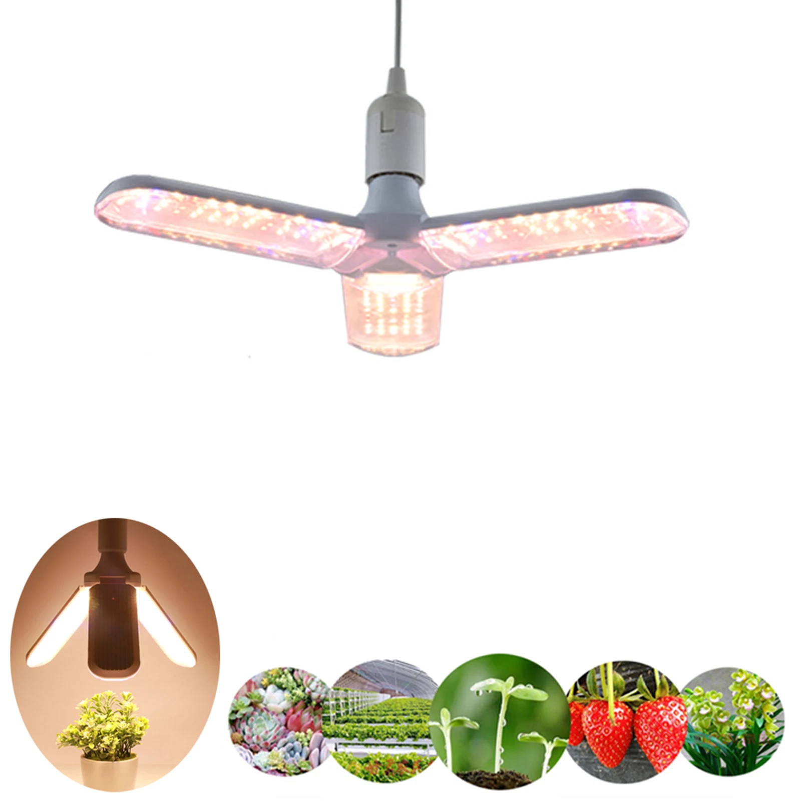 Espectro Completo Ajustável LED Crescer Luz, Planta Lâmpada, Luz Quente, Bulbo Crescente, Plantas de Interior, Mudas Flores, Fitolamp, Mais Recentes