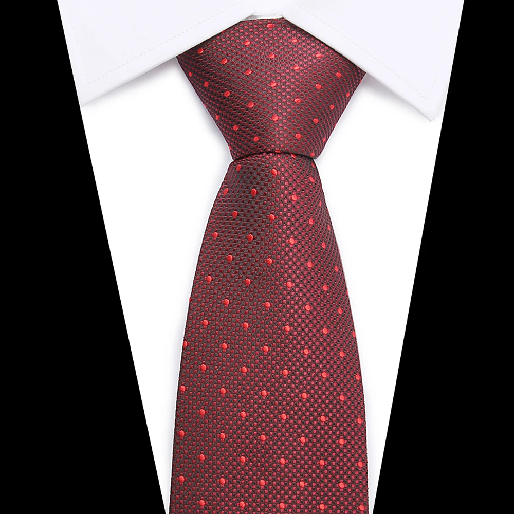 Luxury 7CM Men's Print Pattern Ties for Men's Slim Neckties Polyester Jacquard Skinny Neck Tie Wedding Narrow Ties