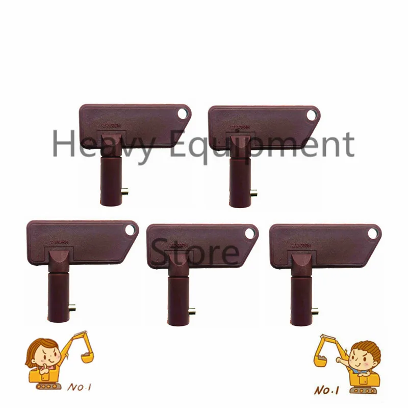 5 PC MS634212 Key For Terex Battery Master Disconnect Isolator For  Volvo & IR Rollers