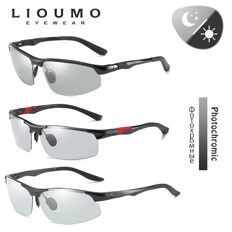 3PCS Combined Sale LIOUMO Polarized Photochromic Sunglasses For Men Square Driving Sun Glasses Women Eyewear lentes de sol UV400