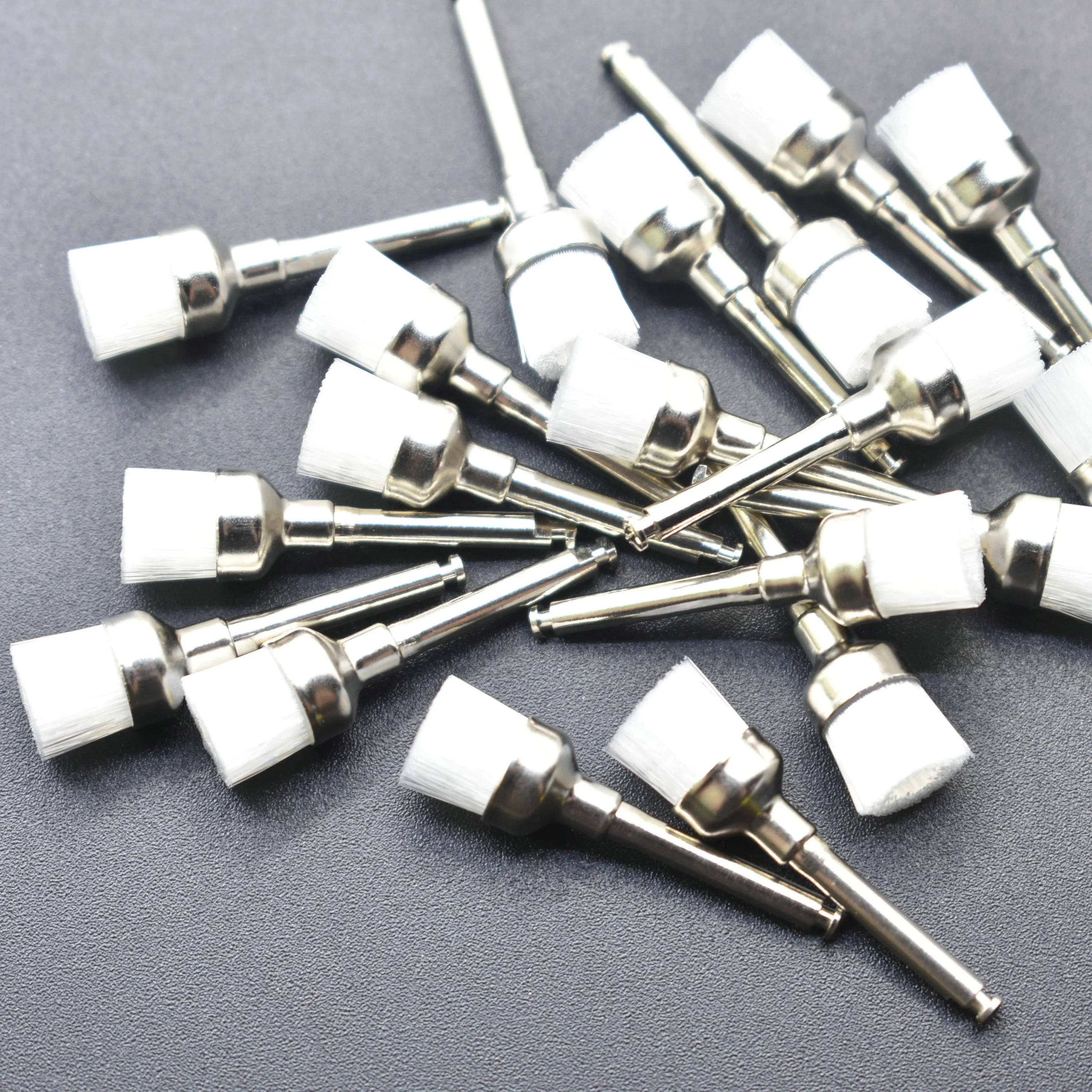 

100 шт. стоматологических нейлоновых полировочных щеток чашеобразной формы, щетки для профилактической чистки зубов, для углового наконечника