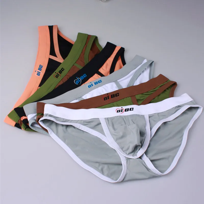 Calcinha grande com buraco na frente, roupa íntima masculina com bojo cintura baixa, calcinha preta cinza spandex