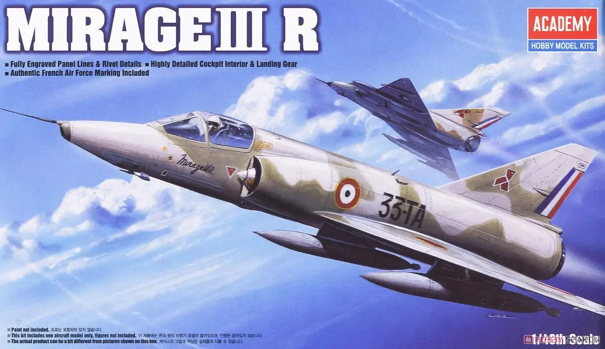 Academy AC12248 1/48 MIRAGE III R FIGHTER model  kit