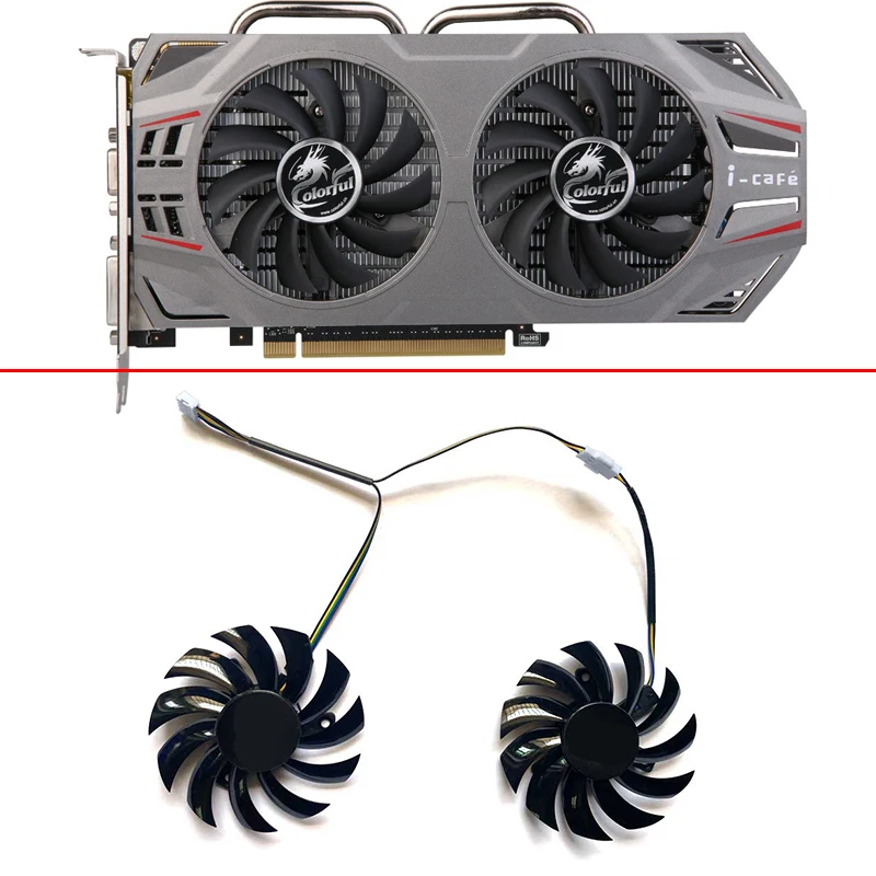 Cooling Fan For Colorful GTX750Ti-Twin-2GD5 GTX660-2GD5 Video Card Fan 75MM PLD08010S12HH DC 12V Graphics card fan replacement