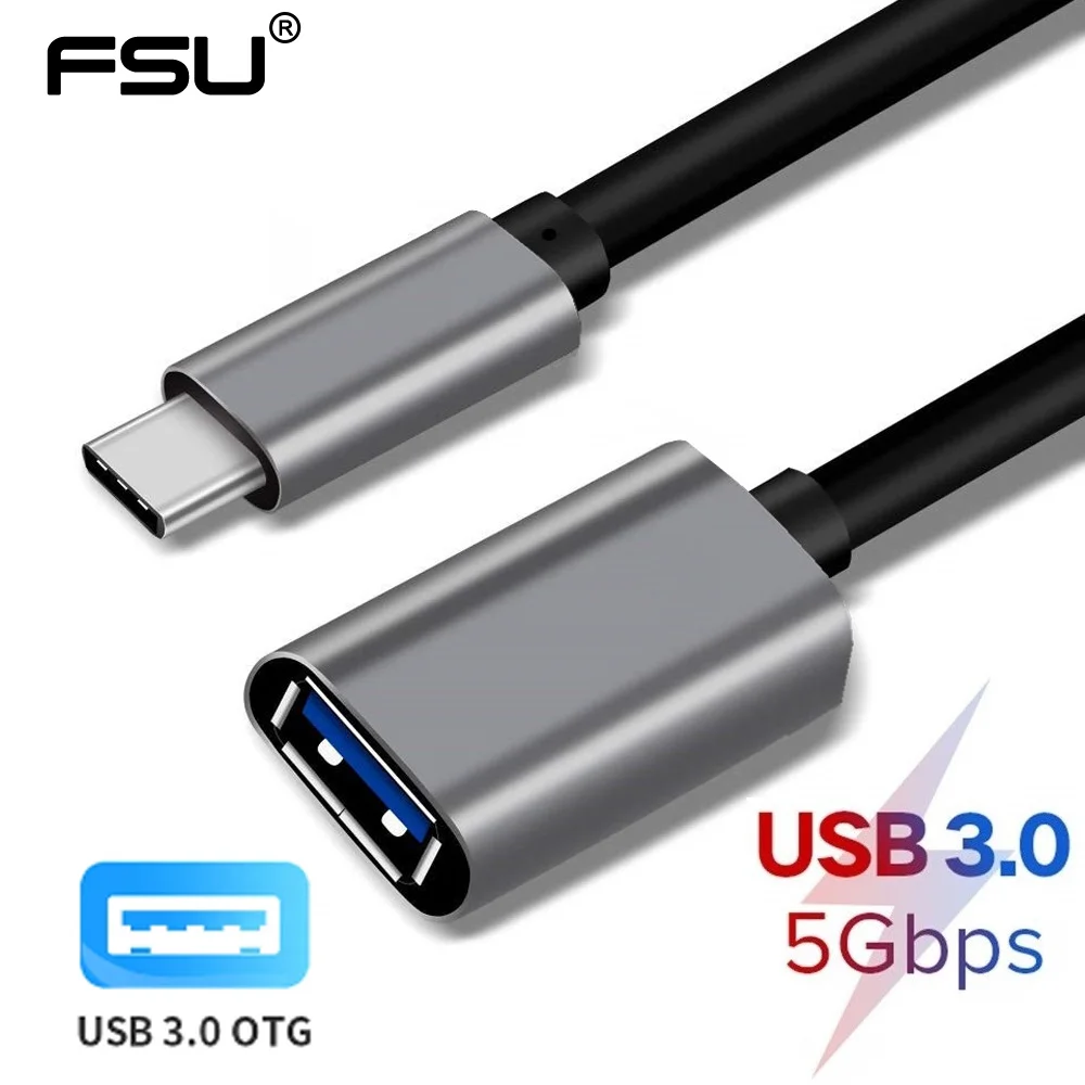 USB typu C C do USB 3.0 OTG Adapter męski na żeński 5 gb/s USB3.0 danych typu C przedłużacz kabla dla Macbook pro samsung s9