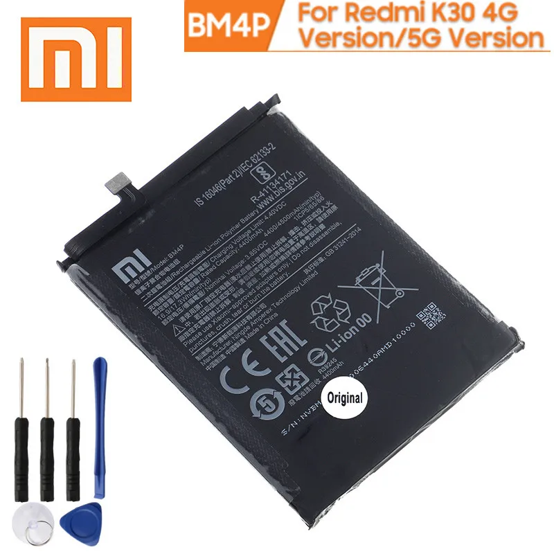 100% Original XIAO MI BM4P BM4U BM4Q Phone Battery For Xiaomi Redmi K30 Pro K30Pro Supreme Version Poco F2 Pro Batteries Bateria