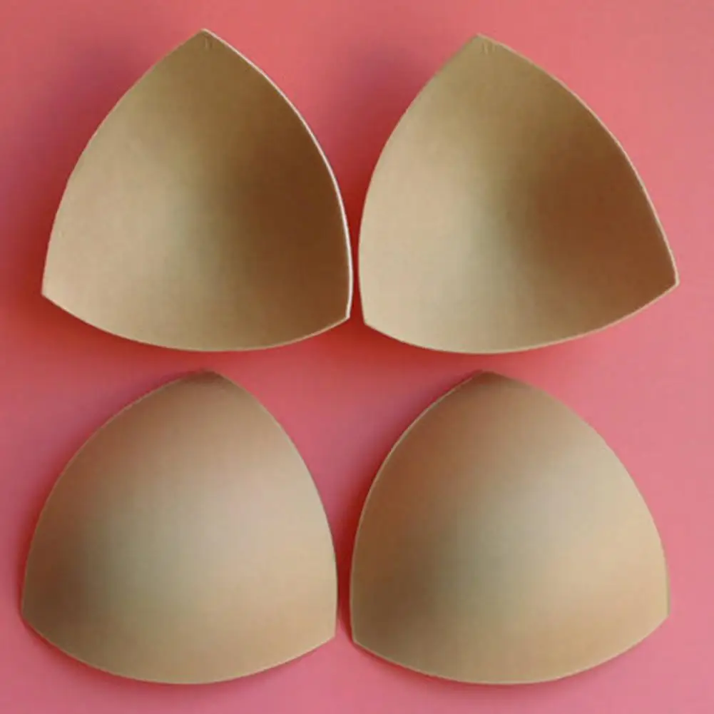 1 paar Schwamm Einsätze In Bra Padded Frau Badeanzug Push-up-Pads Enhancer Brust Tasse Brust Bademode Einsätze Dreieck Bh pad