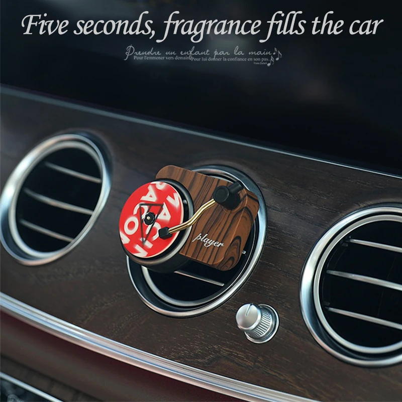 Customize CD Cover Car Air Freshener Record player Car Perfume Phonograph Auto Air Vent Clips Interior Accessories Fragrance