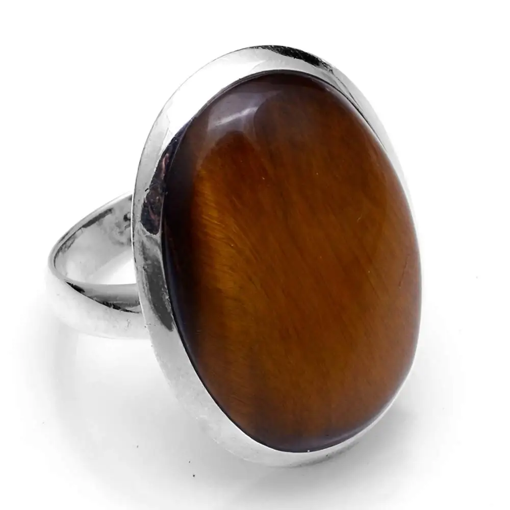 

Genuine Tiger Eye Ring 925 Sterling Silver, USA Size : 9, AR4170