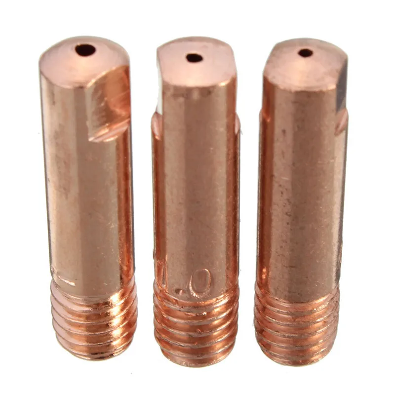 20pcs 15AK Contact Tips ECu Welder Consumables 0.8 0.9 1.0 1.2mm M6x25mm MAG Accessory for MIG Welding Torch