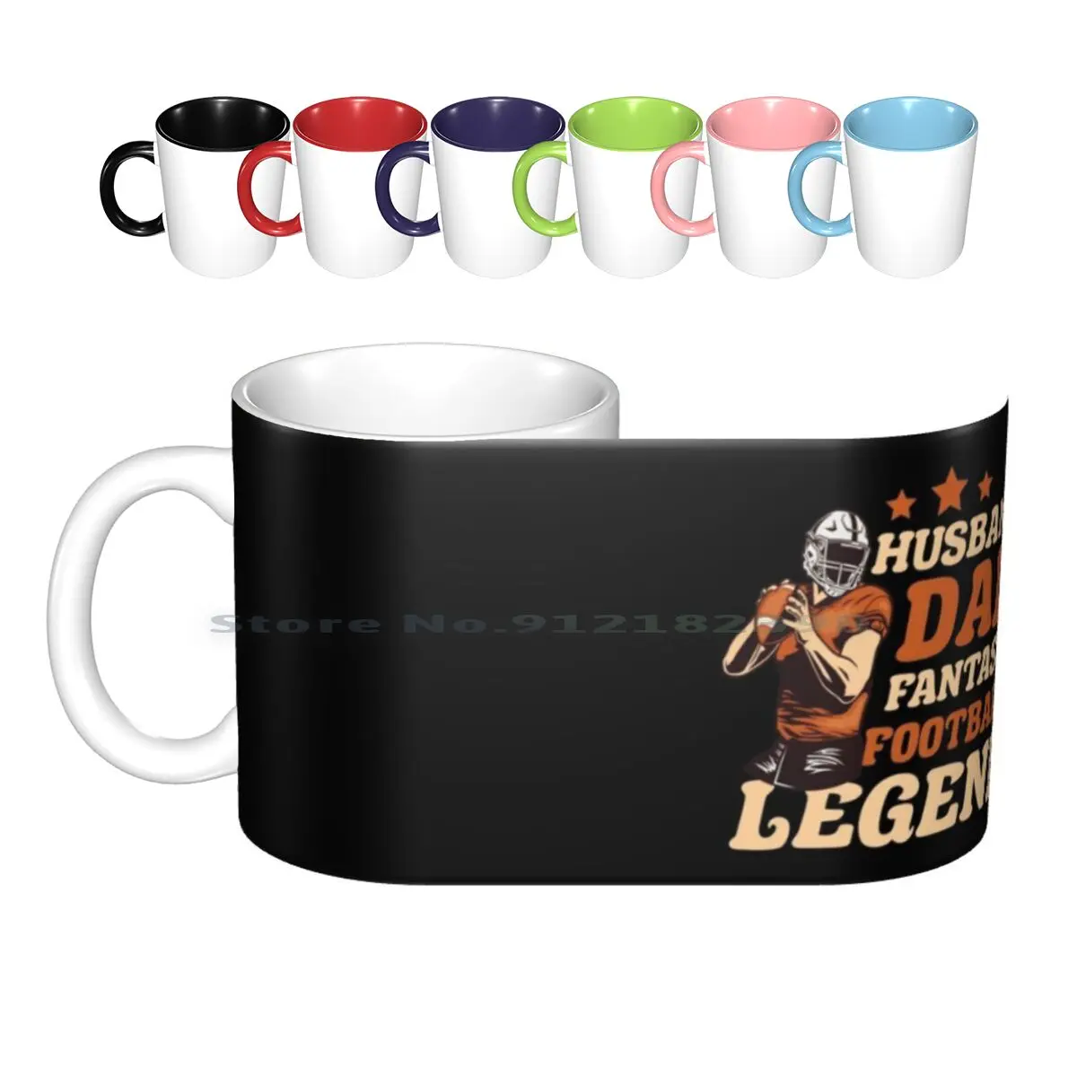 Fantasy Football Husband Dad Legend Draft Kit Trophy Gift Ceramic Mugs Coffee Cups Milk Tea Mug Fantasy Football Fantasy