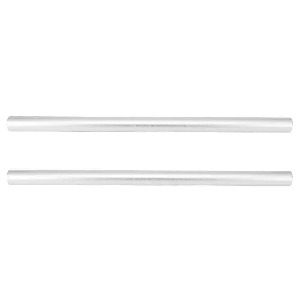 Haoge VA-PR28W 28cm (11 Zoll) lange Aluminium Legierung Stange 15mm Stangen mit M12 Gewinde für Kamera Schiene Unterstützung System Silber
