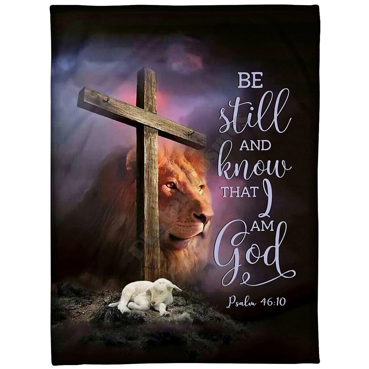 

Blanket Christian God With Lion Cozy Premium Fleece Blanket 3D print Sherpa Blanket on Bed Home Textiles Dreamlike