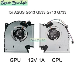 CPU GPU Cooling Fan For ASUS ROG Strix G513 G513QR G713 G713QR G533QR G733QS Notebook Radiator 13NR0540P02011 13NR0540P01011