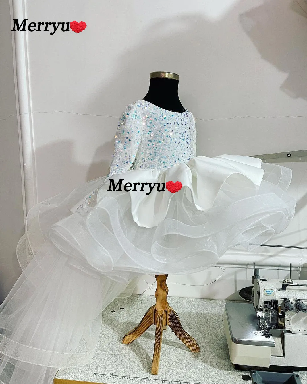 Vestidos brillantes de flores con lentejuelas para niña, con tren desmontable, vestidos de boda de manga larga, ropa Pagean de primera comunión para niños