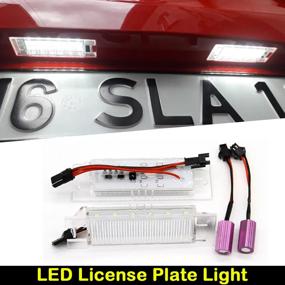 

LED License Plate Light For OPEL Astra Adam Vectra Cascada Corsa Insignia Meriva Zafira Chevrolet Malibu Camaro Volt Car White