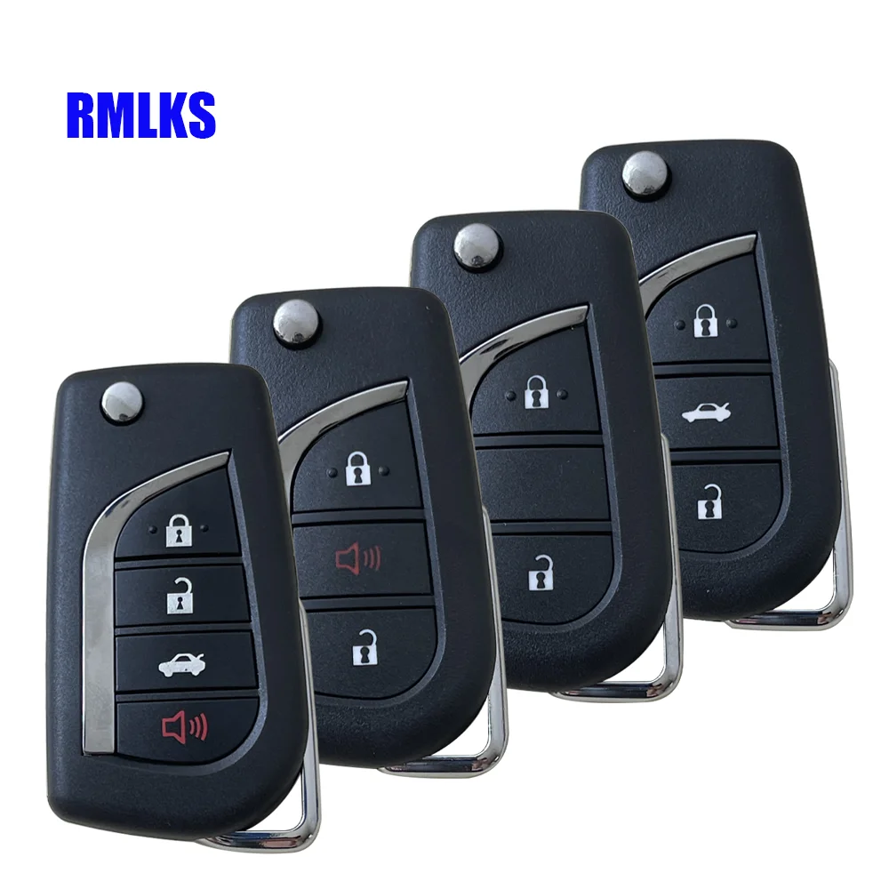 2/3/4 Button Flip Dolding Remote Key Shell For Toyota 2014 Levin Camry Reiz Highlander Corolla Replacement Key Shell TOY48 TOY43