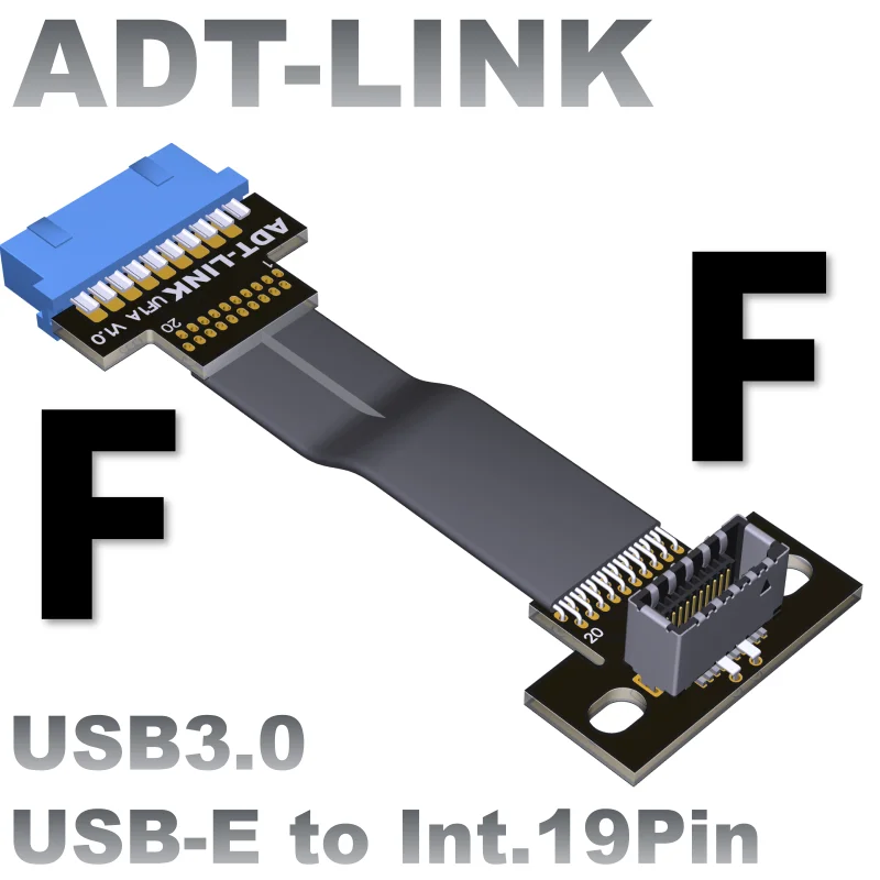 

New USB3.0 USB-E Type-E To Mainboard Internal 19/20Pin Flat Cable USB3.0 Full Speed 5G/Bps E Type Port Extender USB Data Cable