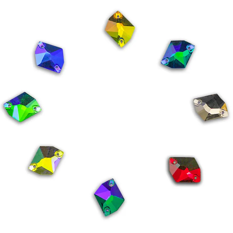 All Size All Color AB Sew on Rhinestone Glass Crystal Cosmic Sew on Stone Flatback Botton For Weding Dress Decoration