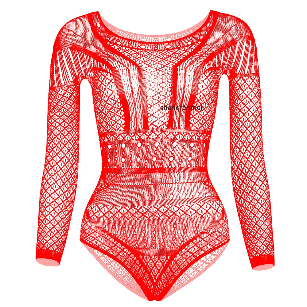 Gay Long Sleeve Lingerie Men\'s Sexy Underwear Geometry Breathable Fishnet Bodysuit Sissy Teddies New Exotic Apparel Dropshipping